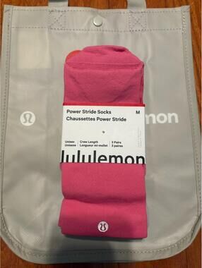 NWT lululemon Power Stride Crew Socks - Pink (3-Pack)